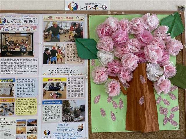 春の壁面飾り~桜咲く~